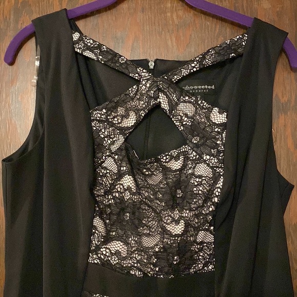 Black Dress With Lace Front - Picture 2 of 8